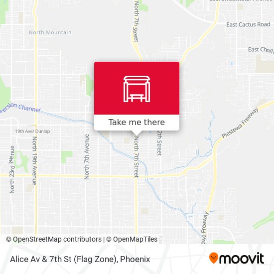 Alice Av & 7th St (Flag Zone) map