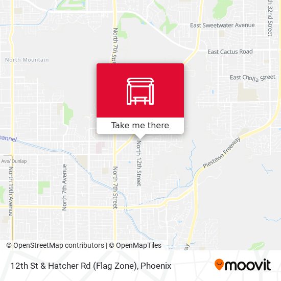 12th St & Hatcher Rd (Flag Zone) map