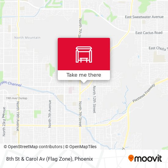 8th St & Carol Av (Flag Zone) map