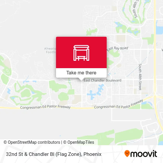 32nd St & Chandler Bl (Flag Zone) map