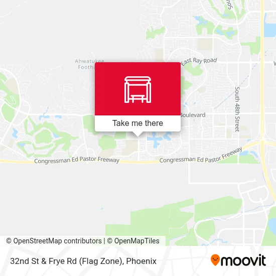 32nd St & Frye Rd (Flag Zone) map