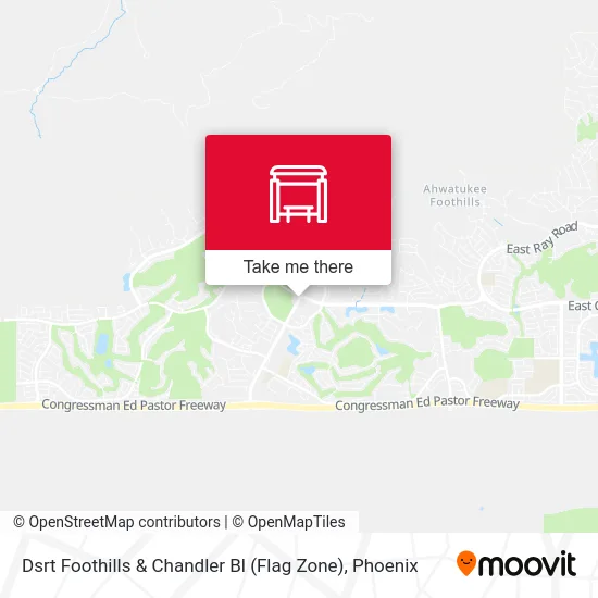 Dsrt Foothills & Chandler Bl (Flag Zone) map