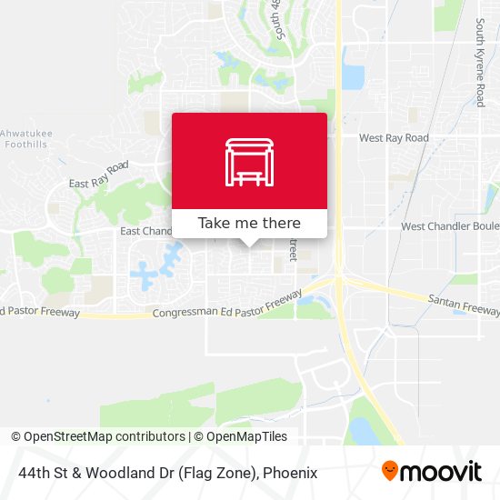44th St & Woodland Dr (Flag Zone) map