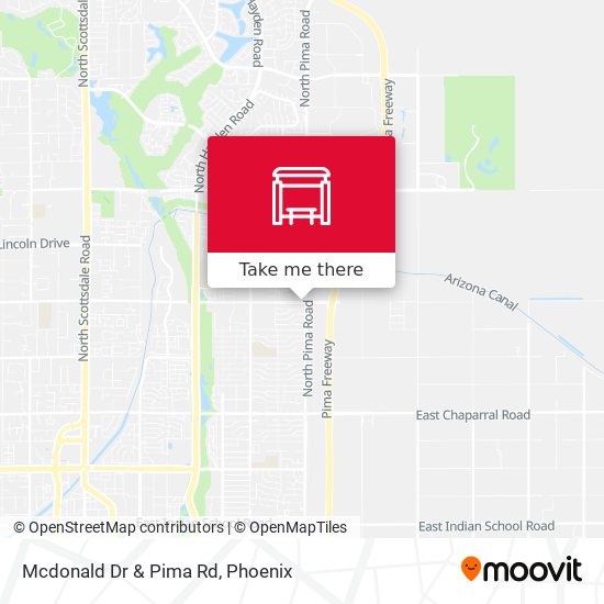 Mcdonald Dr & Pima Rd map