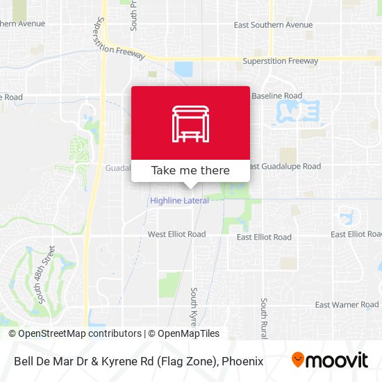 Mapa de Bell De Mar Dr & Kyrene Rd (Flag Zone)