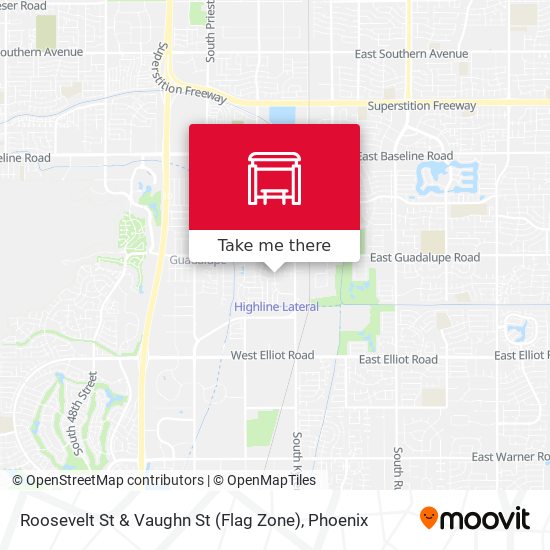 Roosevelt St & Vaughn St (Flag Zone) map