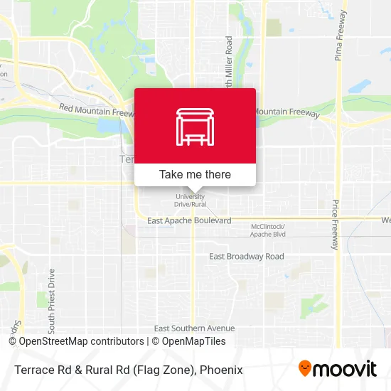 Terrace Rd & Rural Rd (Flag Zone) map