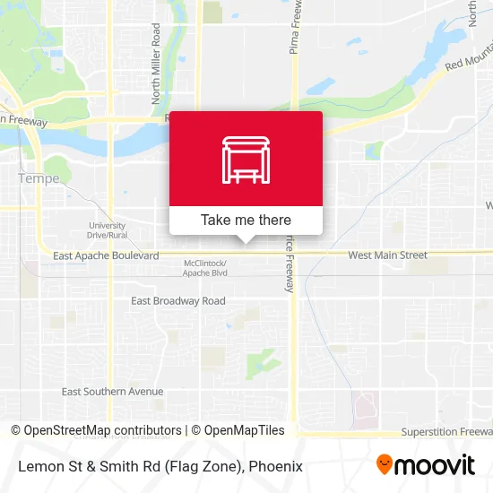 Lemon St & Smith Rd (Flag Zone) map