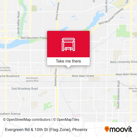 Mapa de Evergreen Rd & 10th St (Flag Zone)