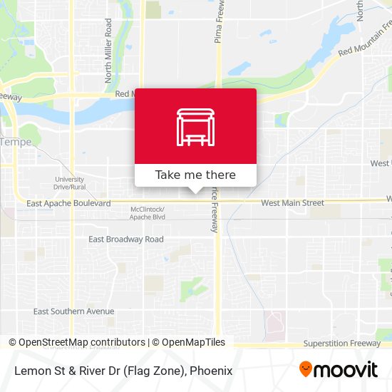 Lemon St & River Dr (Flag Zone) map