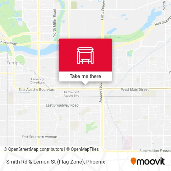 Smith Rd & Lemon St (Flag Zone) map