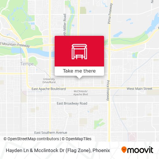 Hayden Ln & Mcclintock Dr (Flag Zone) map