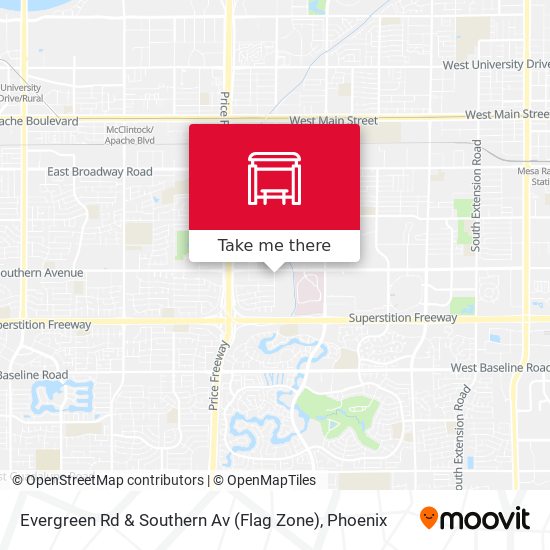 Evergreen Rd & Southern Av (Flag Zone) map