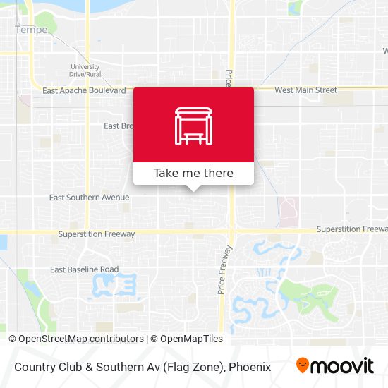 Country Club & Southern Av (Flag Zone) map