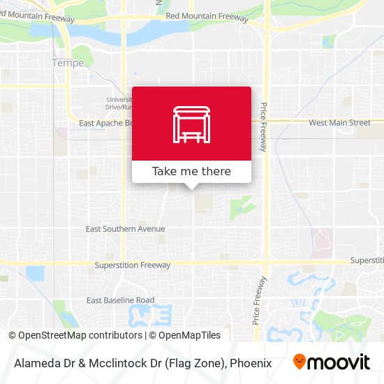 Alameda Dr & Mcclintock Dr (Flag Zone) map