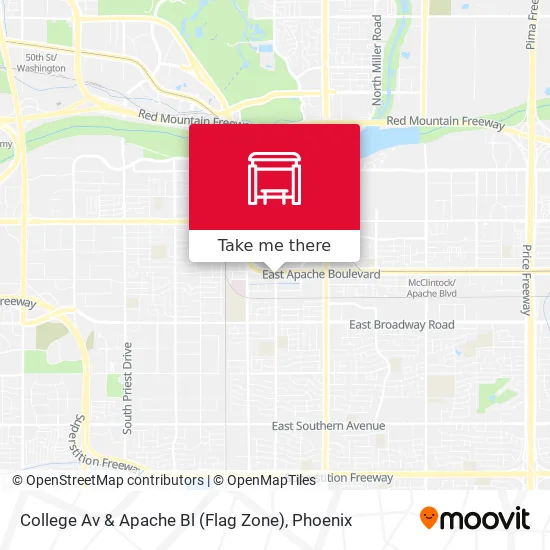 Mapa de College Av & Apache Bl (Flag Zone)