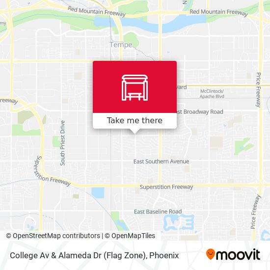 College Av & Alameda Dr (Flag Zone) map