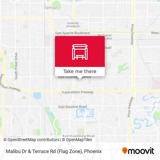 Malibu Dr & Terrace Rd (Flag Zone) map