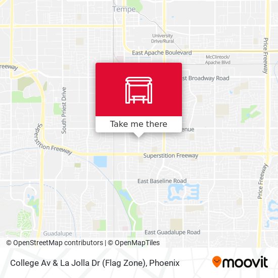 College Av & La Jolla Dr (Flag Zone) map