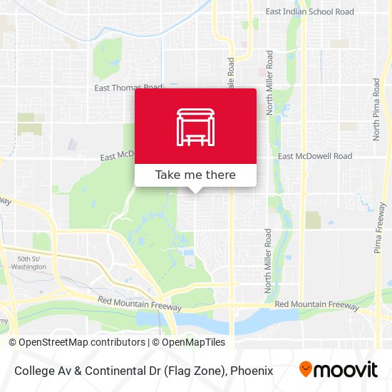 Mapa de College Av & Continental Dr (Flag Zone)
