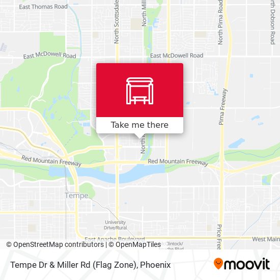 Tempe Dr & Miller Rd (Flag Zone) map