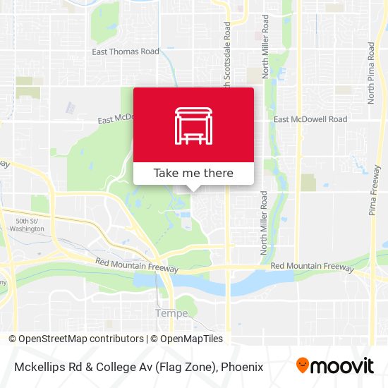 Mapa de Mckellips Rd & College Av (Flag Zone)