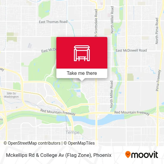 Mckellips Rd & College Av (Flag Zone) map