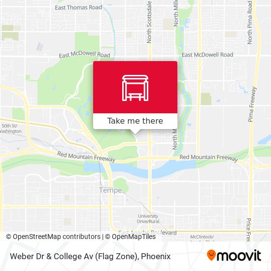 Weber Dr & College Av (Flag Zone) map
