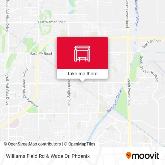 Williams Field Rd & Wade Dr map