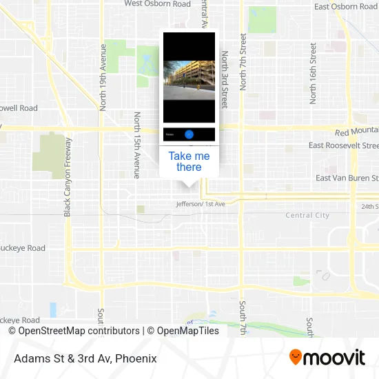 Adams St & 3rd Av map
