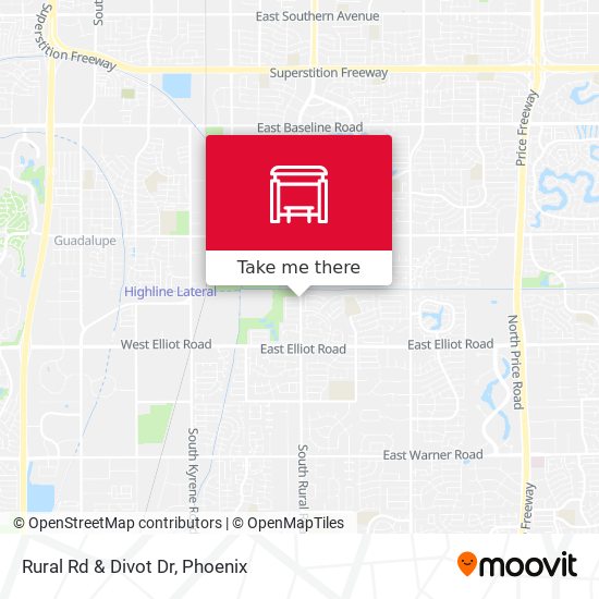 Rural Rd & Divot Dr map