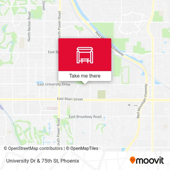 University Dr & 75th St map