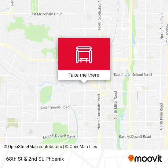 68th St & 2nd St map