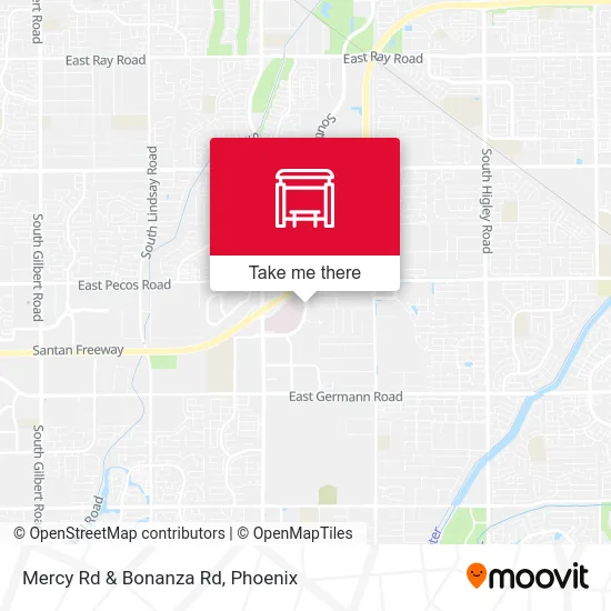Mercy Rd & Bonanza Rd map