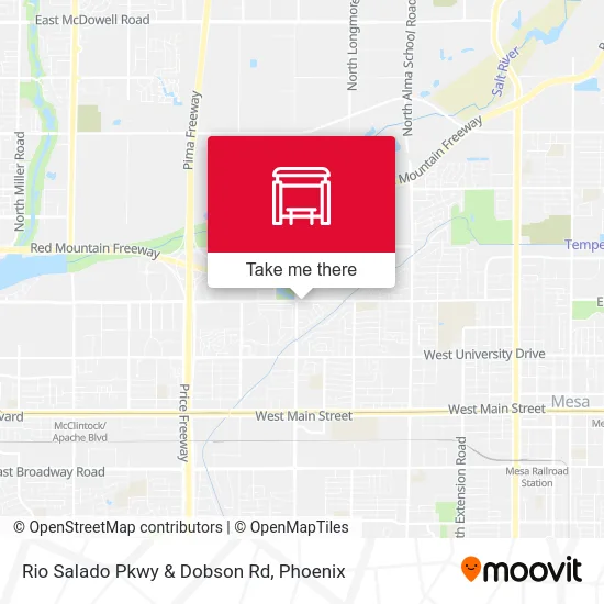 Rio Salado Pkwy & Dobson Rd map