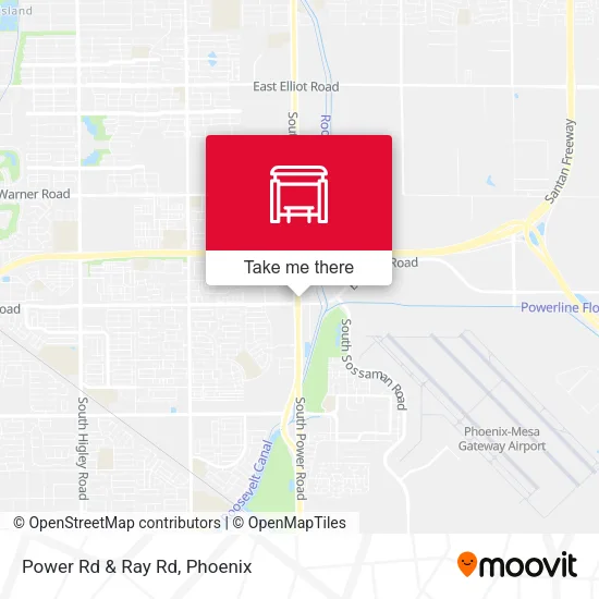 Power Rd & Ray Rd map