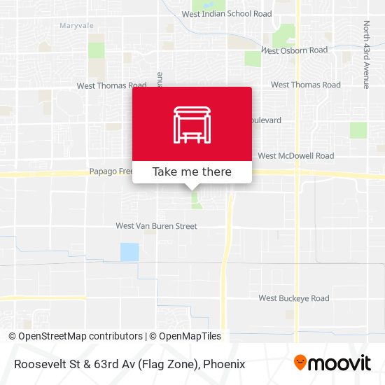 Roosevelt St & 63rd Av (Flag Zone) map
