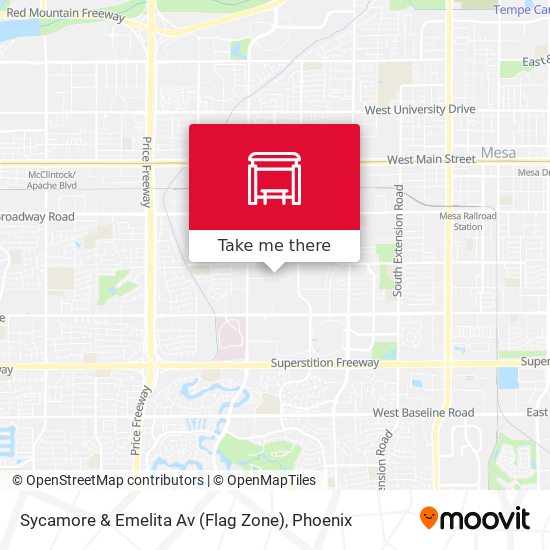 Sycamore & Emelita Av (Flag Zone) map