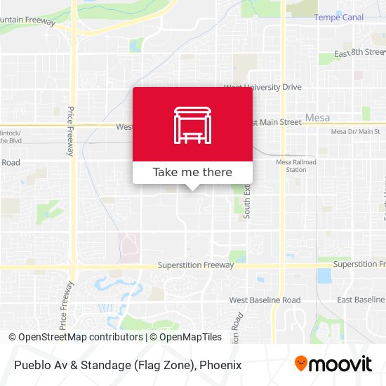Pueblo Av & Standage (Flag Zone) map