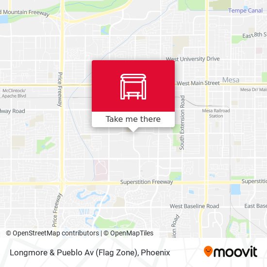 Mapa de Longmore & Pueblo Av (Flag Zone)