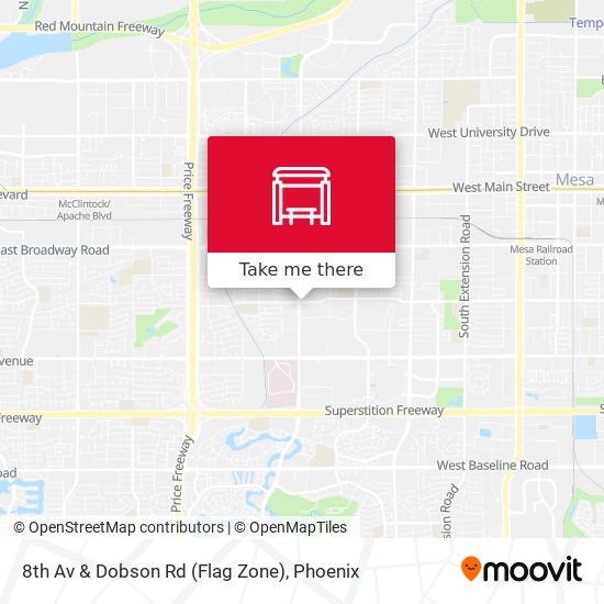 8th Av & Dobson Rd (Flag Zone) map