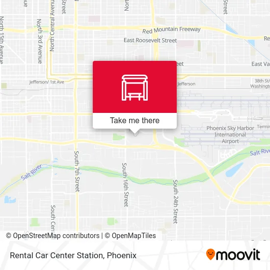 Rental Car Center Station map