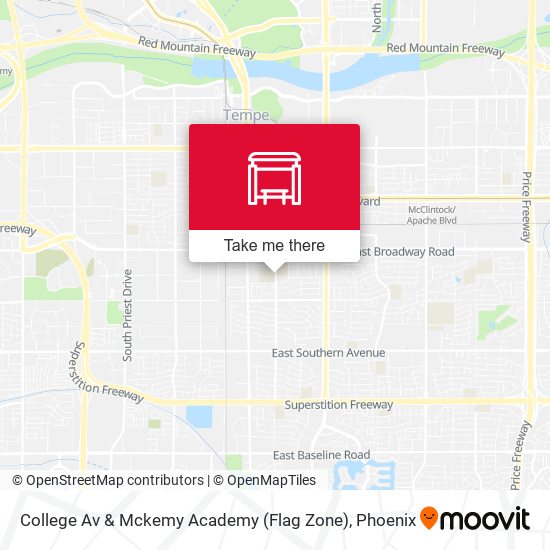 College Av & Mckemy Academy (Flag Zone) map