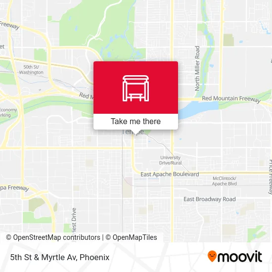 5th St & Myrtle Av map
