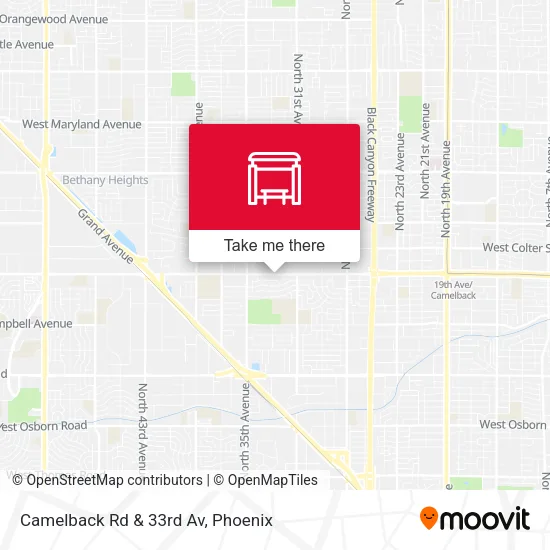 Camelback Rd & 33rd Av map