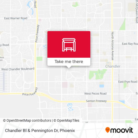 Chandler Bl & Pennington Dr map