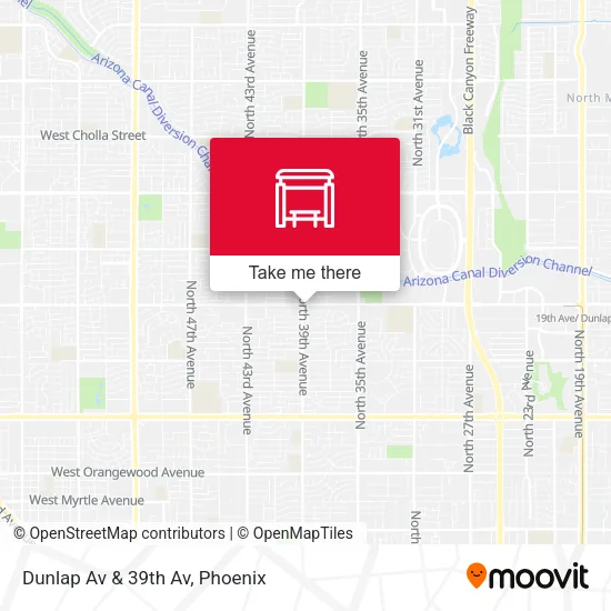 Dunlap Av & 39th Av map