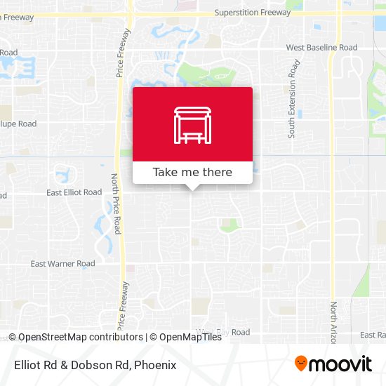 Elliot Rd & Dobson Rd map