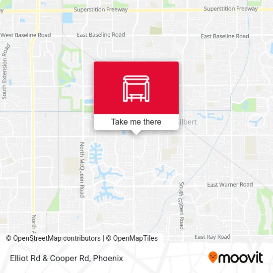 Elliot Rd & Cooper Rd map