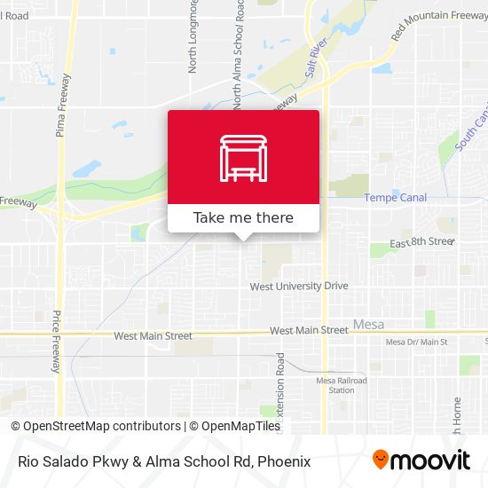 Mapa de Rio Salado Pkwy & Alma School Rd